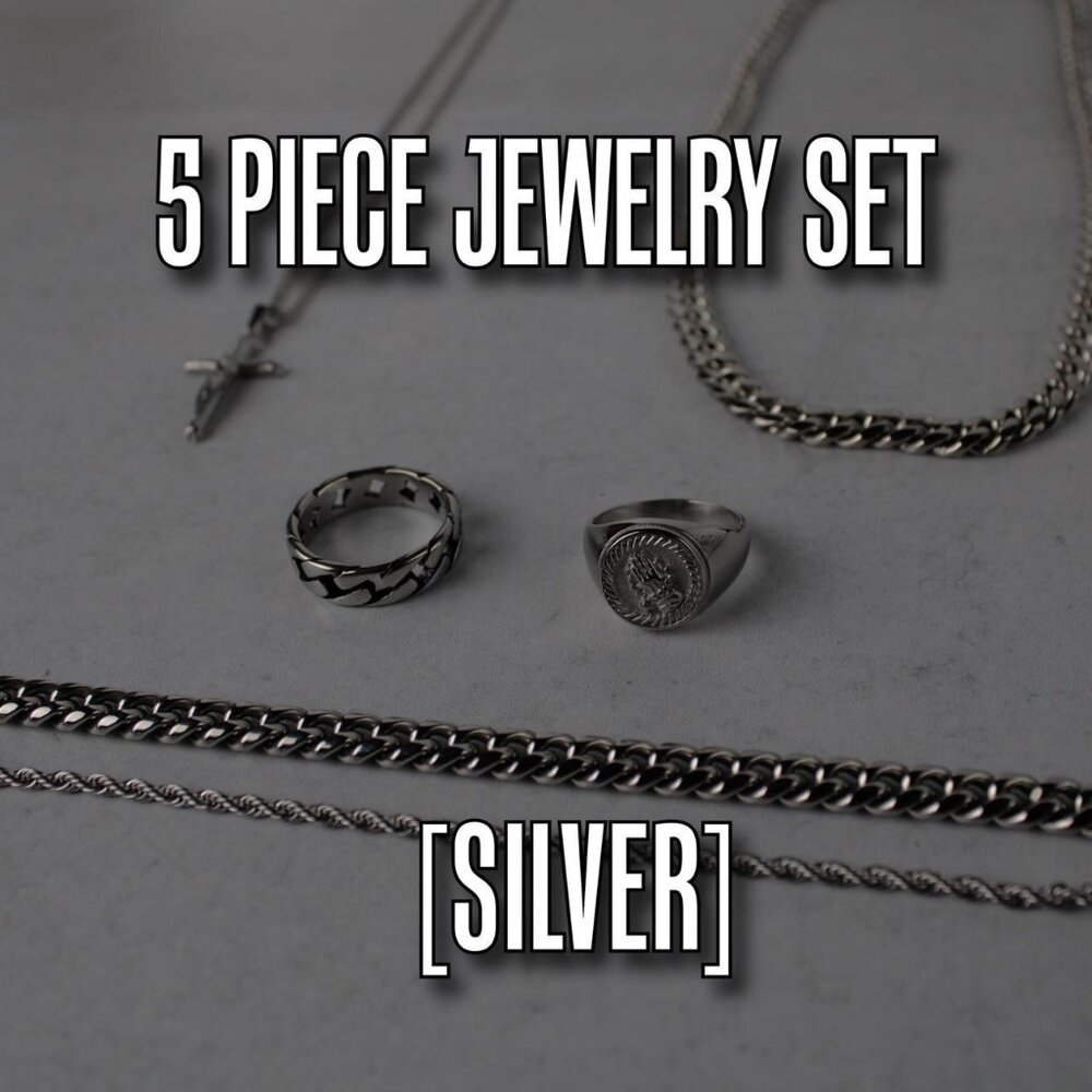 5 Piece Silver Jewelry Set